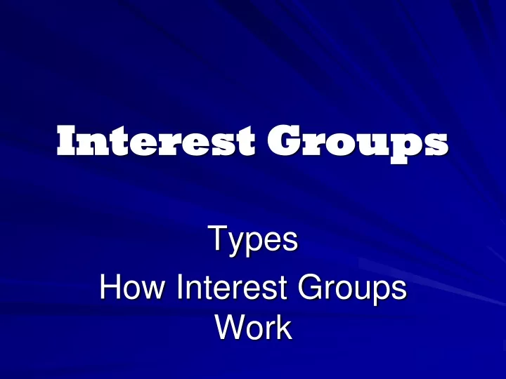 interest groups