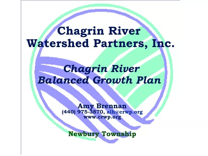 chagrin river watershed partners inc chagrin river balanced growth plan