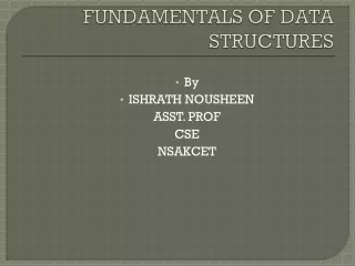 FUNDAMENTALS OF DATA STRUCTURES