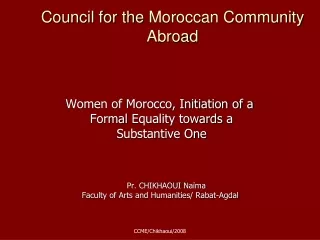 Council for the  Moroccan Community Abroad