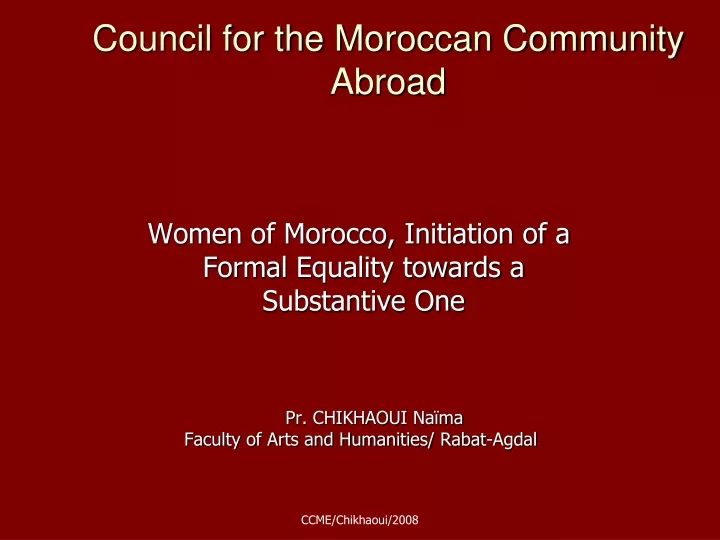 council for the moroccan community abroad