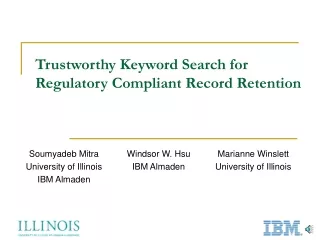 Trustworthy Keyword Search for Regulatory Compliant Record Retention