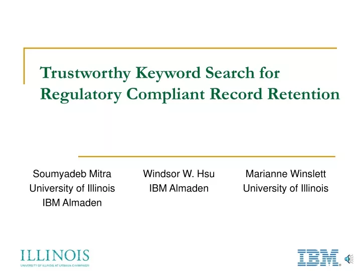 trustworthy keyword search for regulatory compliant record retention