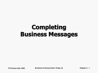 Completing  Business Messages