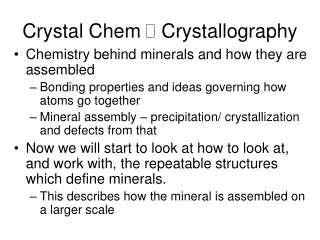 Crystal Chem  ? Crystallography