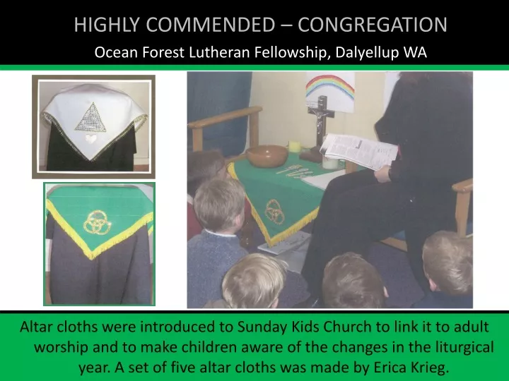 highly commended congregation ocean forest