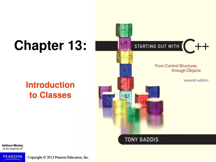 chapter 13 introduction to classes