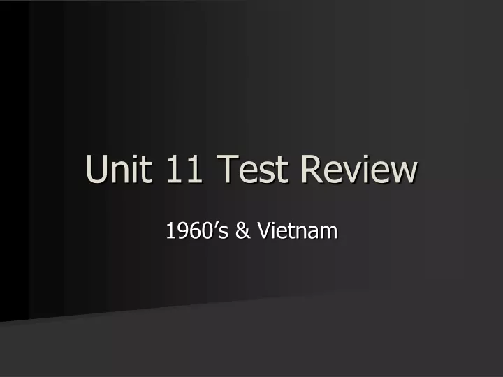 unit 11 test review