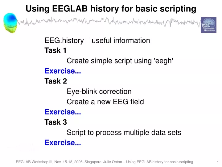 using eeglab history for basic scripting