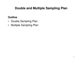 Double and Multiple Sampling Plan