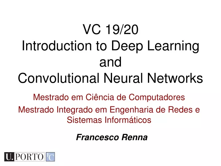 vc 19 20 introduction to deep learning