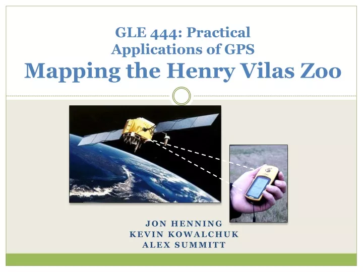 gle 444 practical applications of gps mapping the henry vilas zoo