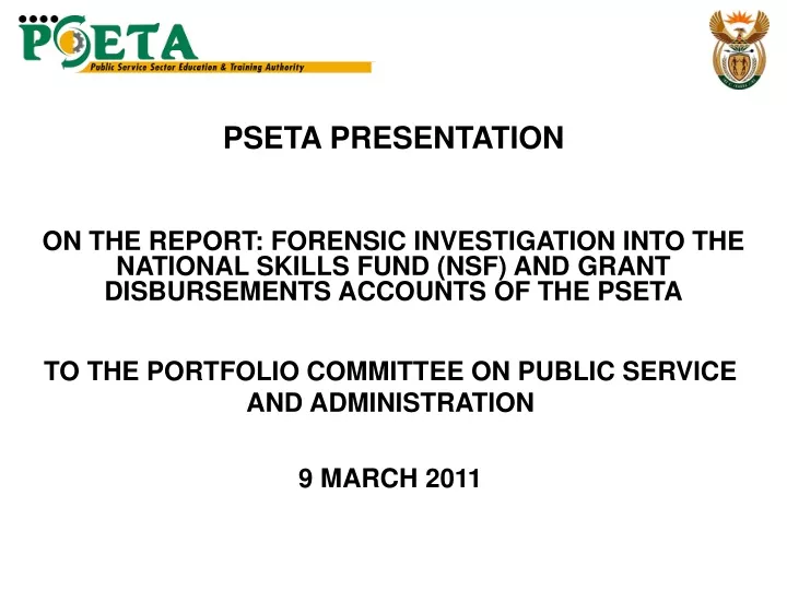 pseta presentation