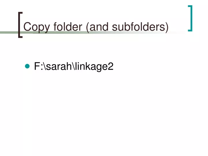 copy folder and subfolders