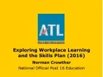 Exploring Workplace Learning and the Skills Plan (2016) - slide 1