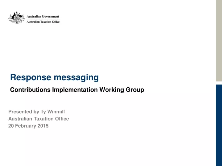 response messaging