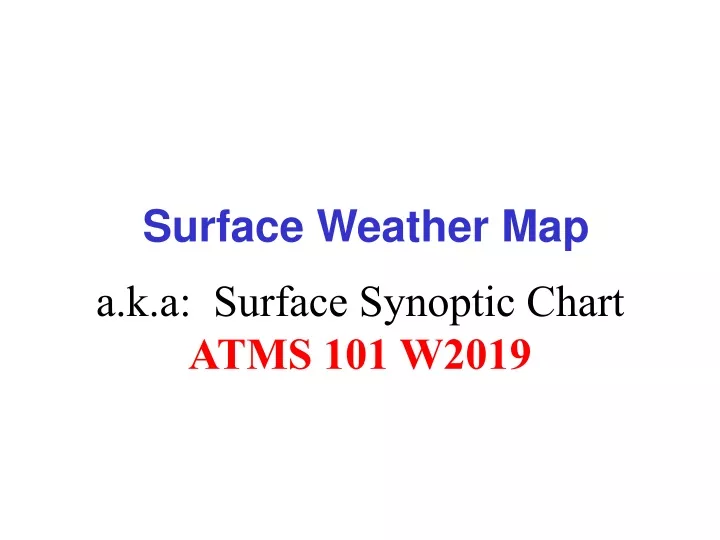 surface weather map