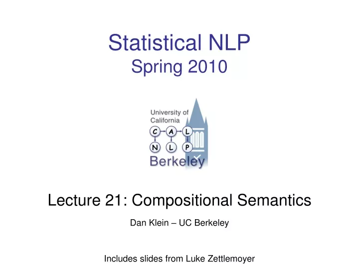 statistical nlp spring 2010
