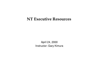 NT Executive Resources