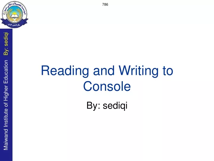 reading and writing to console