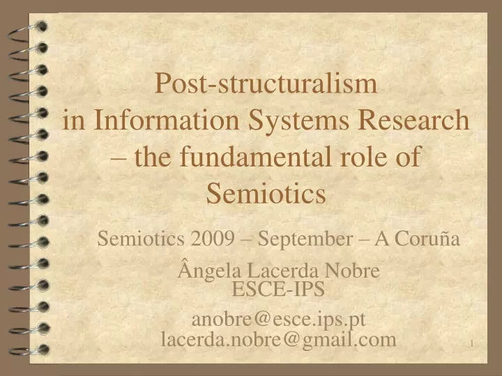 post structuralism in information systems research the fundamental role of semiotics