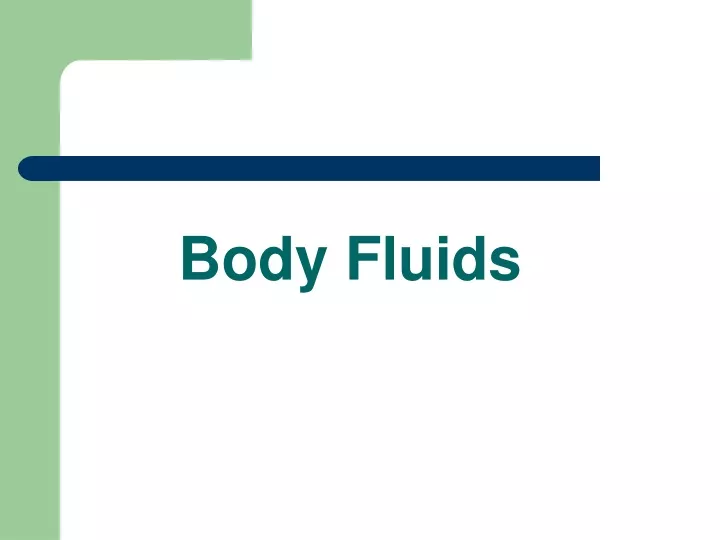 body fluids