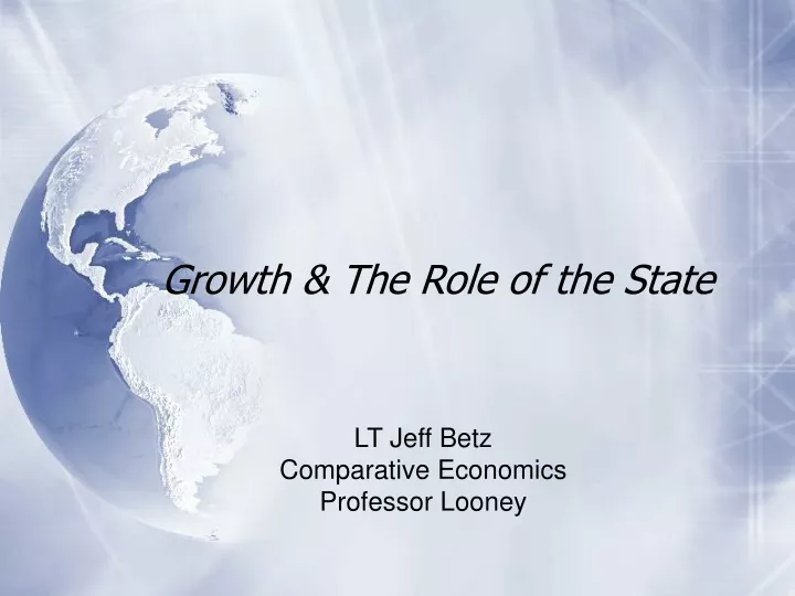 growth the role of the state