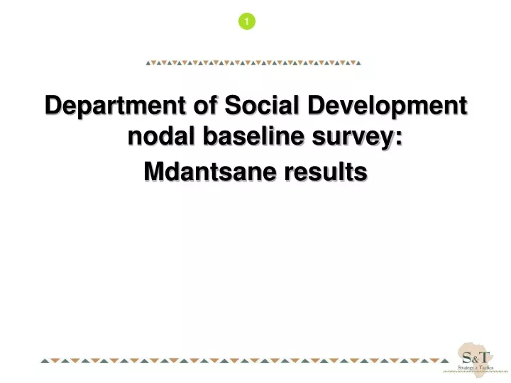 department of social development nodal baseline