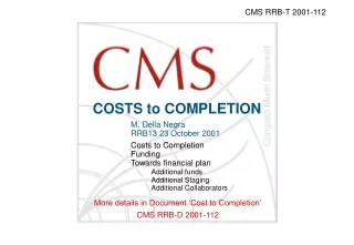 COSTS to COMPLETION