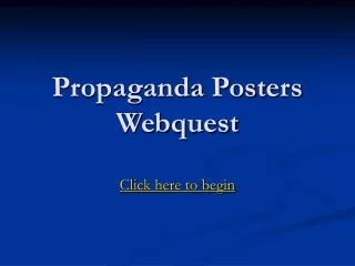 Propaganda Posters Webquest