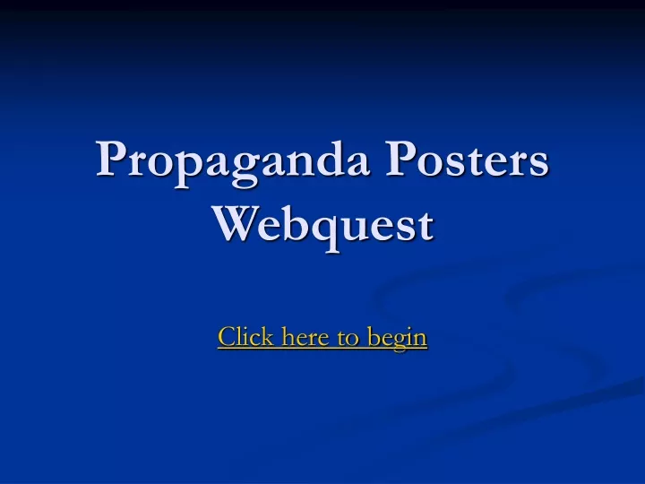 propaganda posters webquest