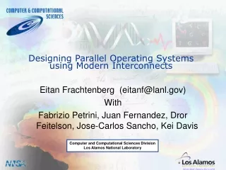 Designing Parallel Operating Systems using Modern Interconnects