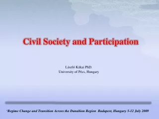 Civil Society and Participation