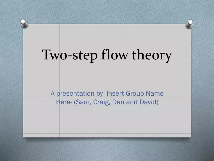 two step flow theory