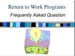 Return to Work Programs - slide 1