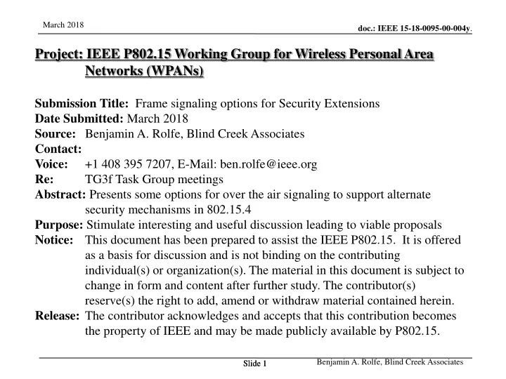 project ieee p802 15 working group for wireless