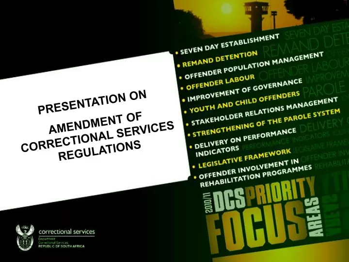 presentation on amendment of correctional