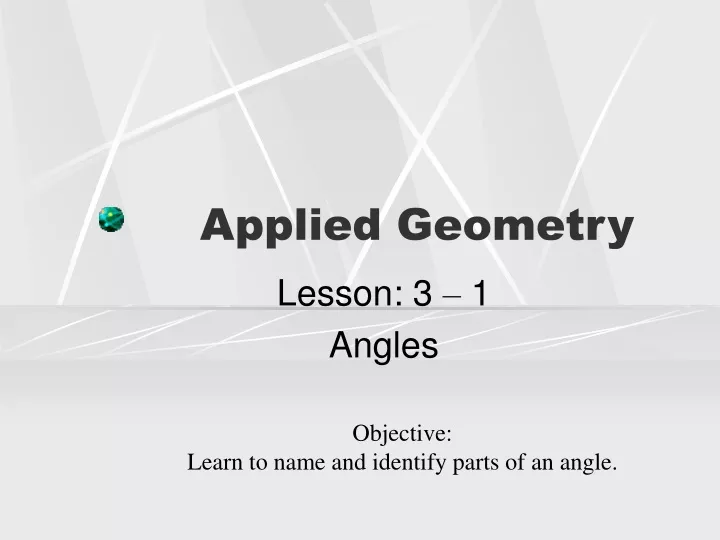 applied geometry