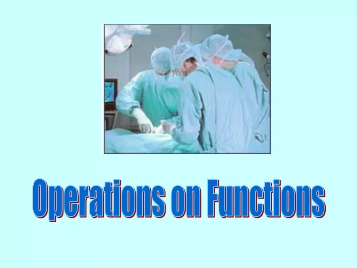 operations on functions