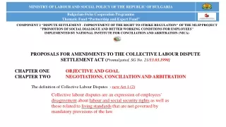 The definition of Collective Labour Disputes  -  new Art.1.(2)