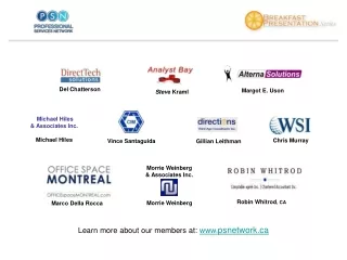 Learn more about our members at:   psnetwork