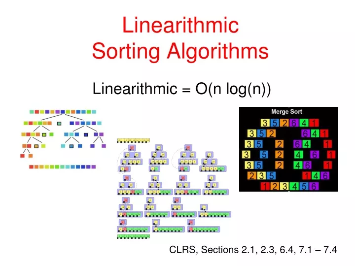 linearithmic sorting algorithms