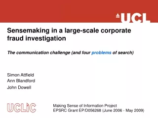 Sensemaking in a large-scale corporate fraud investigation