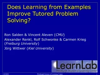 Does  Learning  from Examples Improve Tutored Problem Solving?