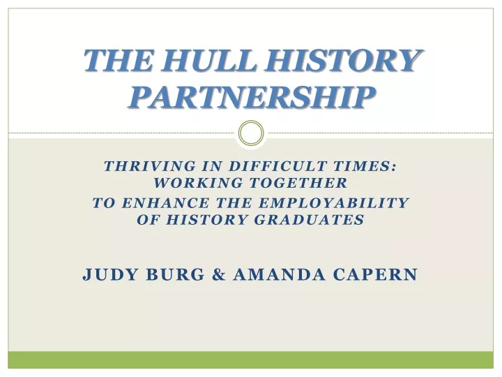 the hull history partnership
