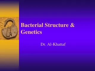 Bacterial Structure &amp; Genetics