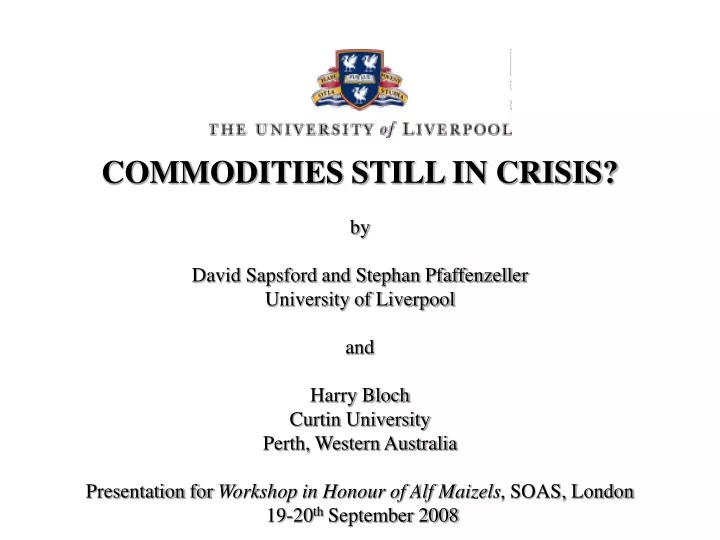 commodities still in crisis by david sapsford