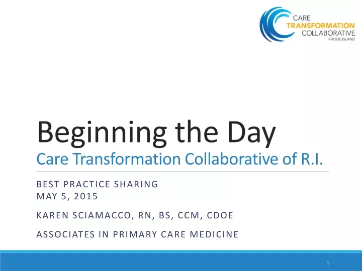 beginning the day care transformation collaborative of r i
