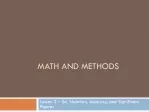 MATH AND METHODS - slide 1