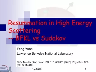 Resummation in High Energy Scattering -- BFKL vs Sudakov